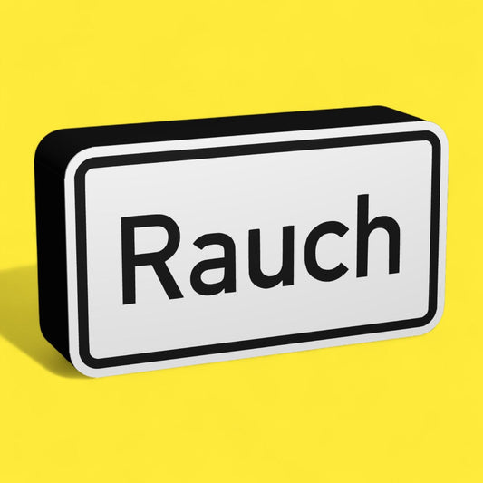 Rauch - Verkehrszeichen / Verkehrsschild / Warnzeichen Auto LED Lampe - Leuchtbox