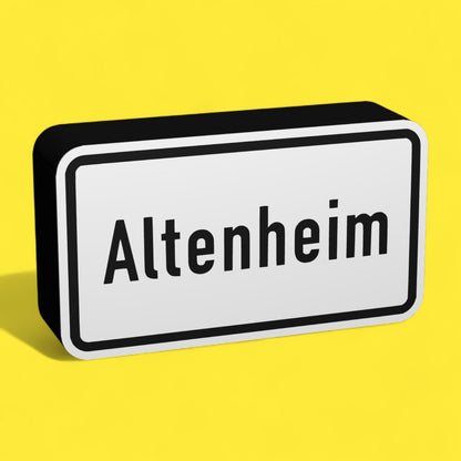 Altenheim - Verkehrszeichen / Verkehrsschild / Warnzeichen Auto LED Lampe - Leuchtbox