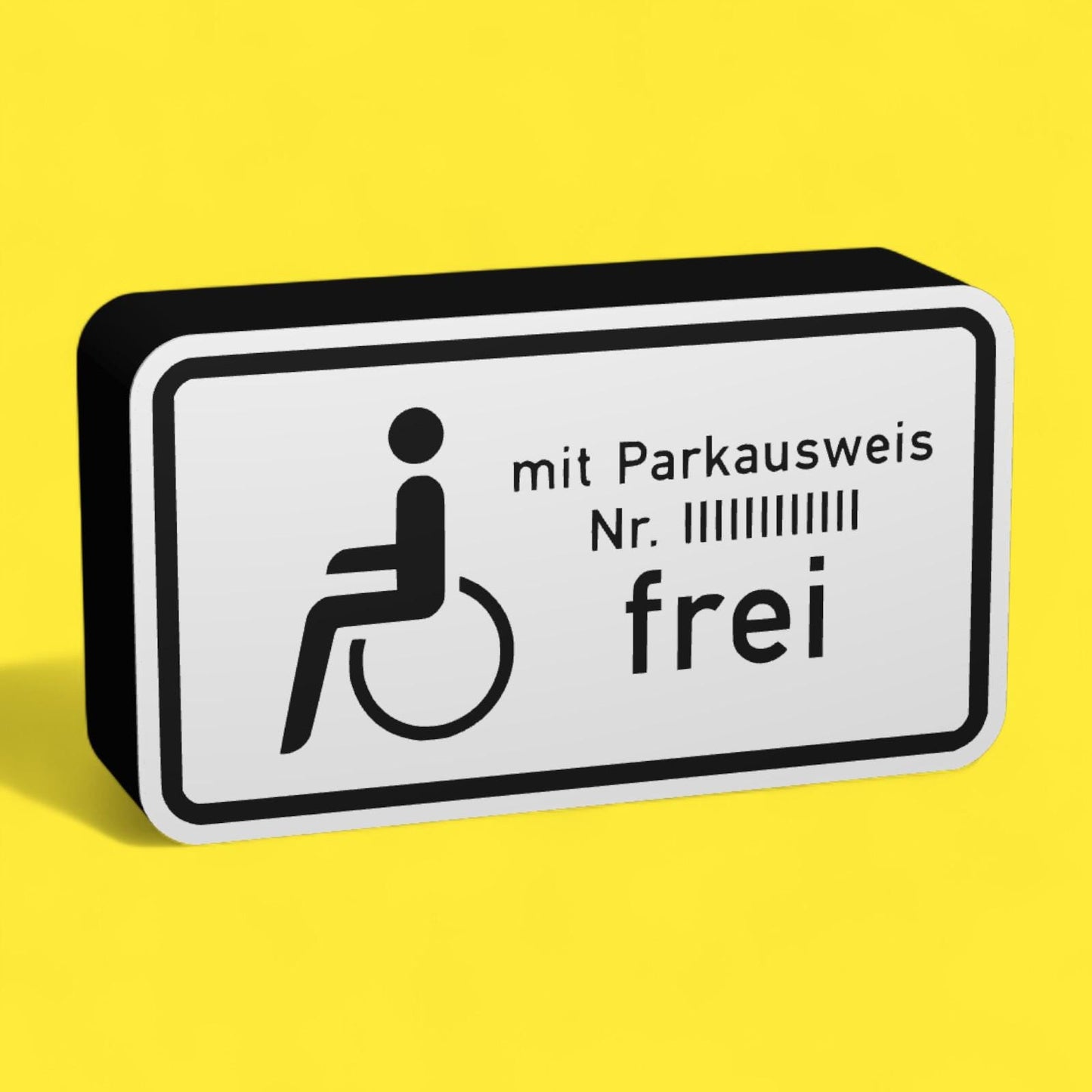 Schwerbehinderte mit Parkausweis - Verkehrszeichen / Verkehrsschild / Warnzeichen Auto LED Lampe - Leuchtbox