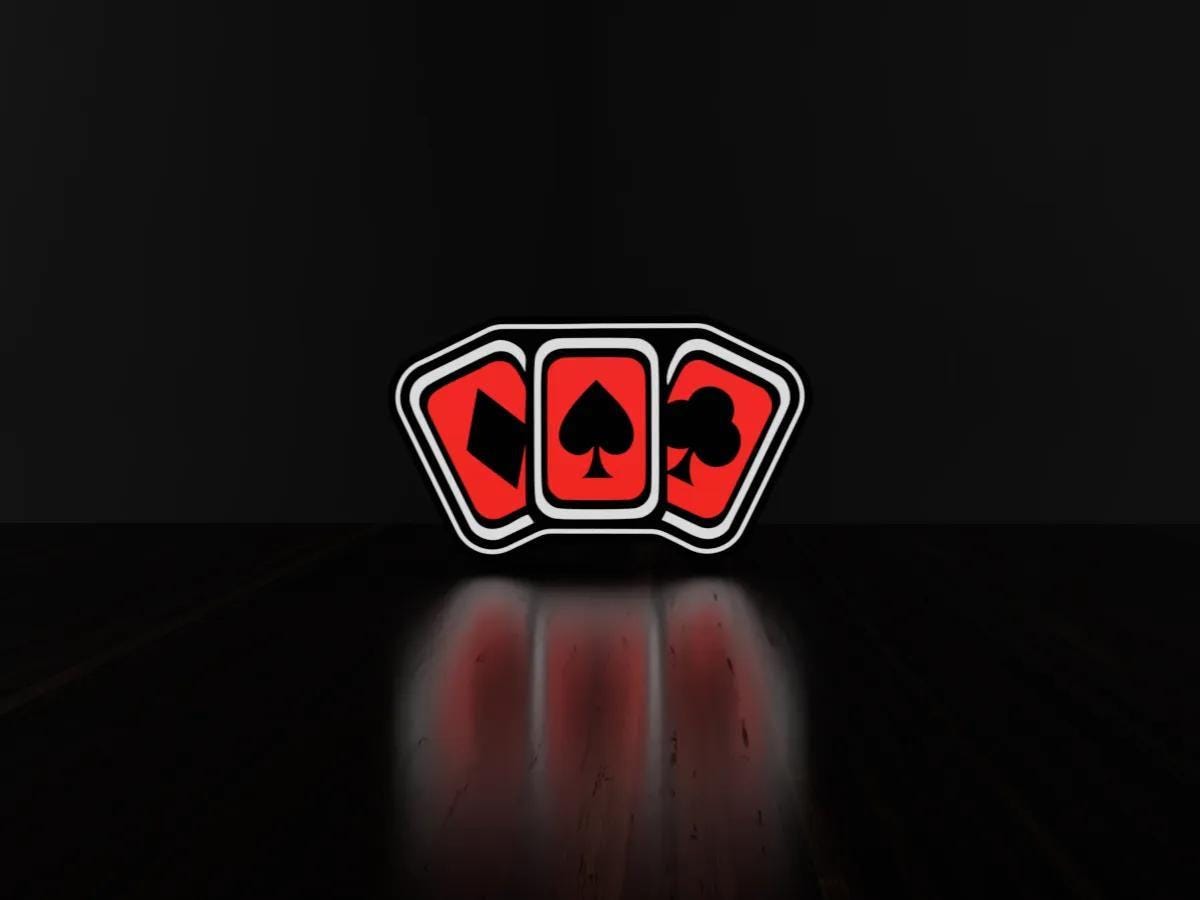 Rote Spielkarten Lampe