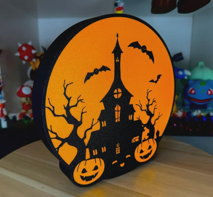 Halloween Grusel-Schloss Lampe