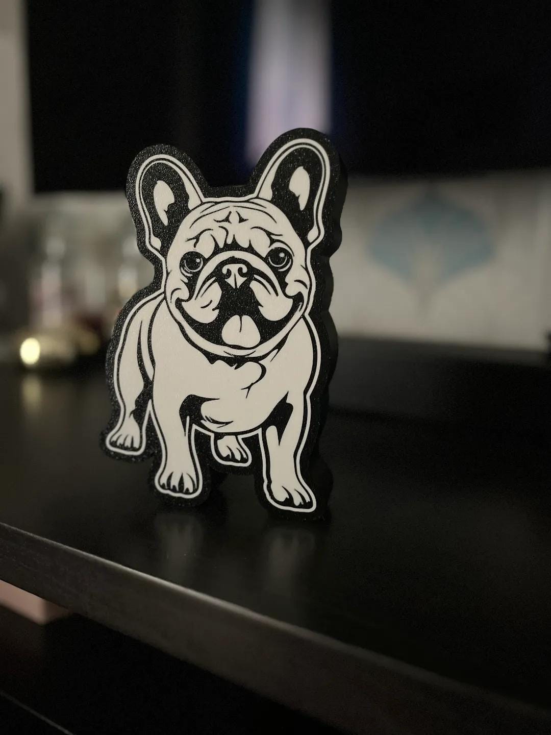 Tier Hund Französische Bulldogge Lampe