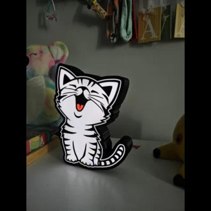 Tier Katze Lachen Lampe