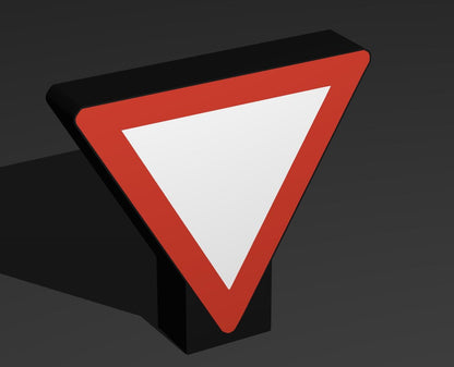 Vorfahrt gewähren - Verkehrszeichen / Verkehrsschild / Warnzeichen Auto LED Lampe - Leuchtbox