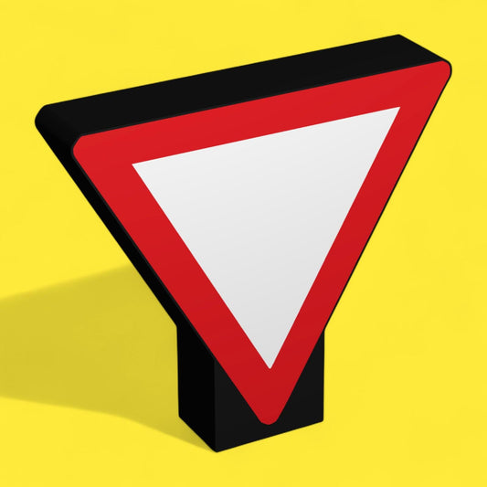 Vorfahrt gewähren - Verkehrszeichen / Verkehrsschild / Warnzeichen Auto LED Lampe - Leuchtbox