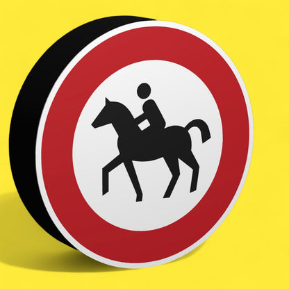 Verbot für Reiter - Verkehrszeichen / Verkehrsschild / Warnzeichen Auto LED Lampe - Leuchtbox