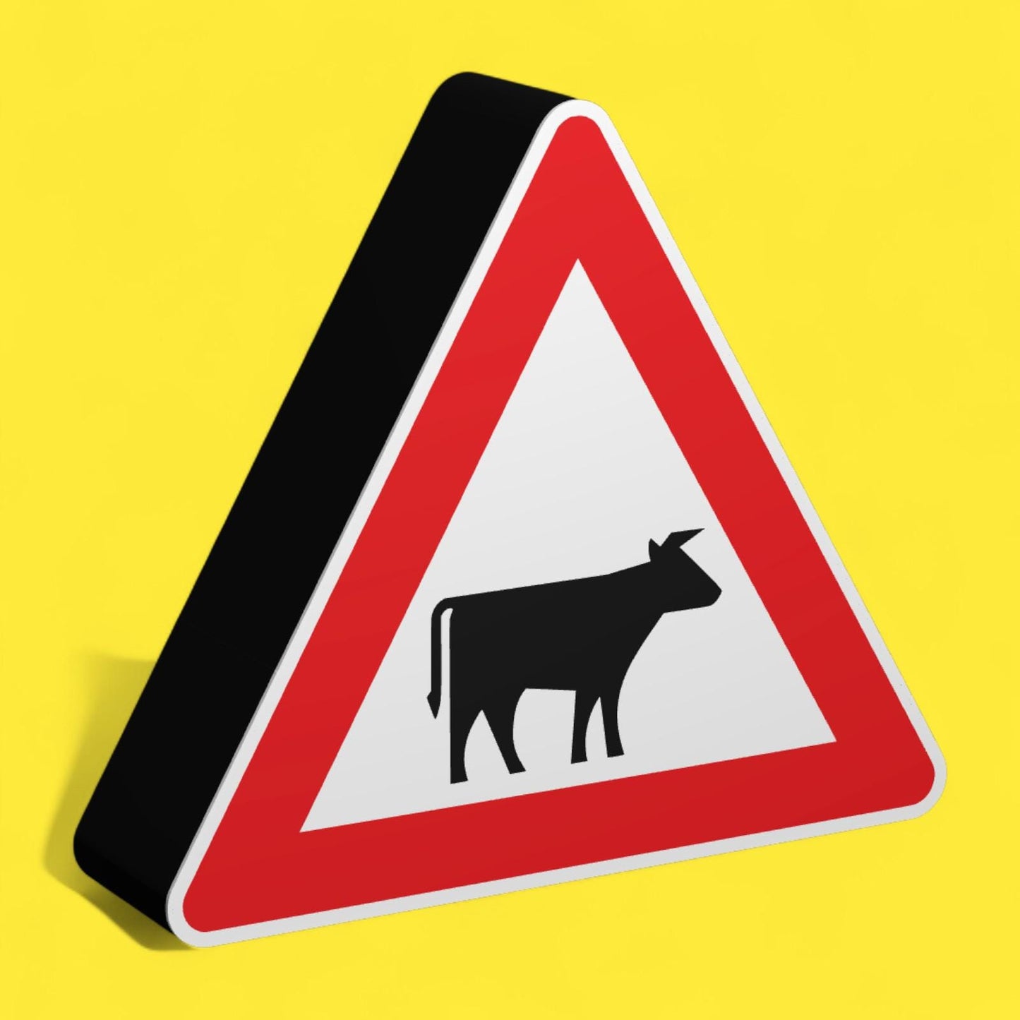 Viehtrieb, Tiere - Verkehrszeichen / Verkehrsschild / Warnzeichen Auto LED Lampe - Leuchtbox