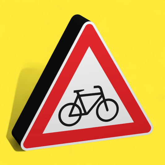 Radverkehr - Verkehrszeichen / Verkehrsschild / Warnzeichen Auto LED Lampe - Leuchtbox