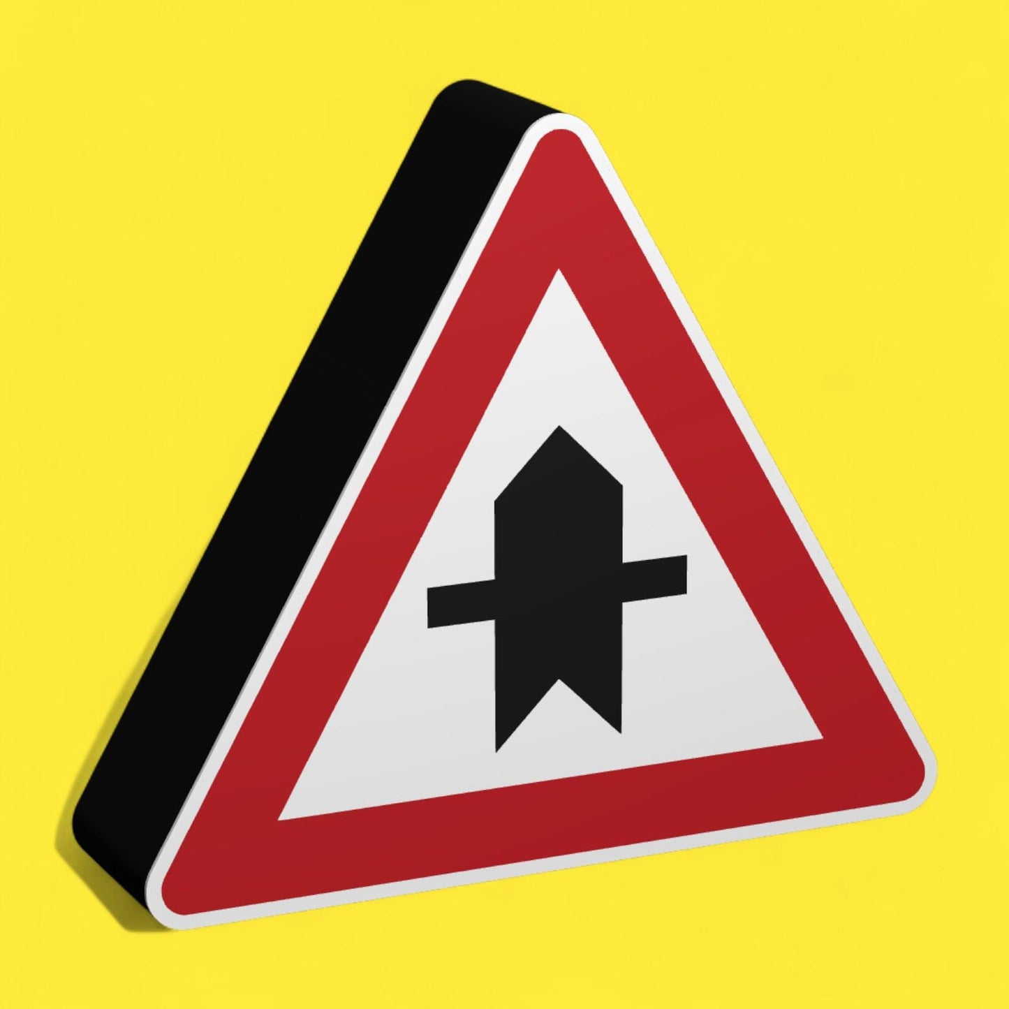 Vorfahrt an der nächsten Kreuzung - Verkehrszeichen / Verkehrsschild / Warnzeichen Auto LED Lampe - Leuchtbox