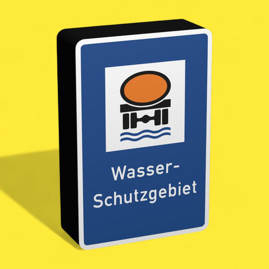 Wasserschutzgebiet - Verkehrszeichen / Verkehrsschild / Warnzeichen Auto LED Lampe - Leuchtbox