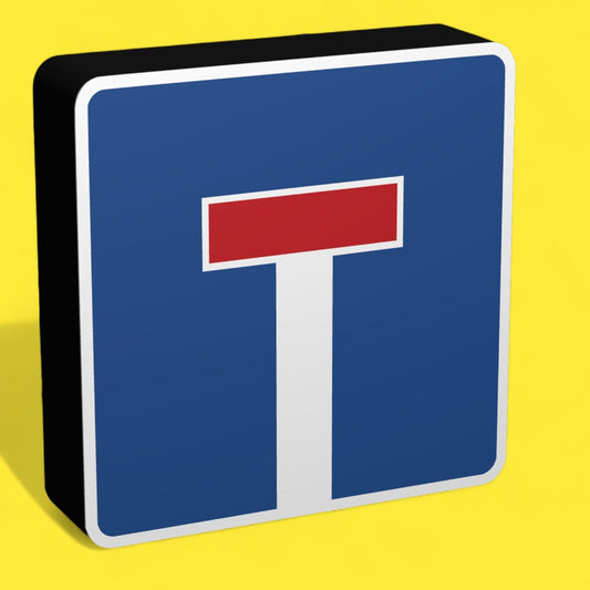 Sackgasse - Verkehrszeichen / Verkehrsschild / Warnzeichen Auto LED Lampe - Leuchtbox