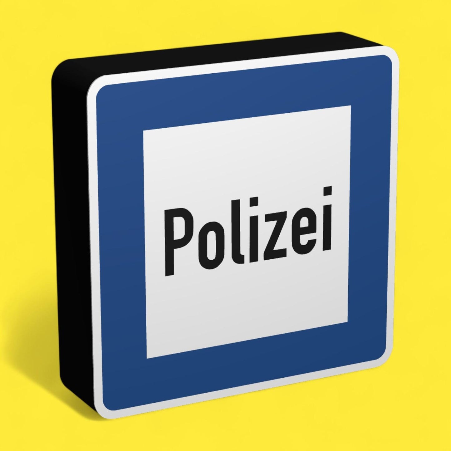 Polizei - Verkehrszeichen / Verkehrsschild / Warnzeichen Auto LED Lampe - Leuchtbox