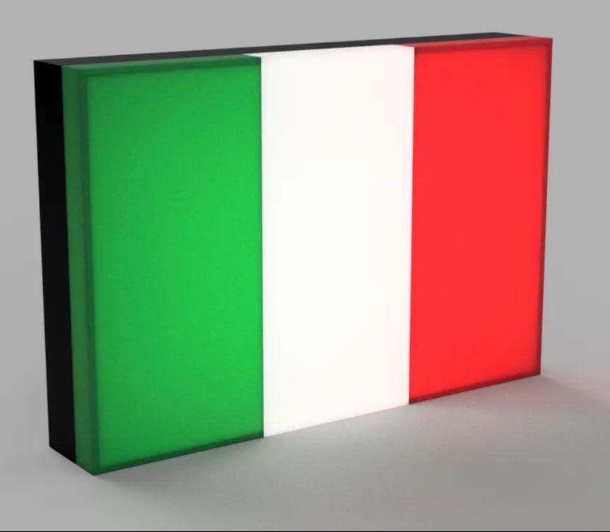 Flagge Italien LED Lampe - Leuchtbox