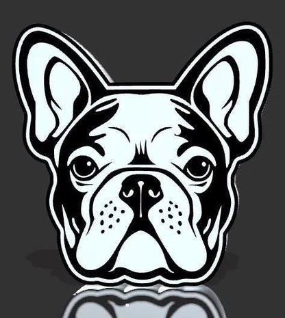Tier Hund Französische Bulldogge LED Lampe - Leuchtbox