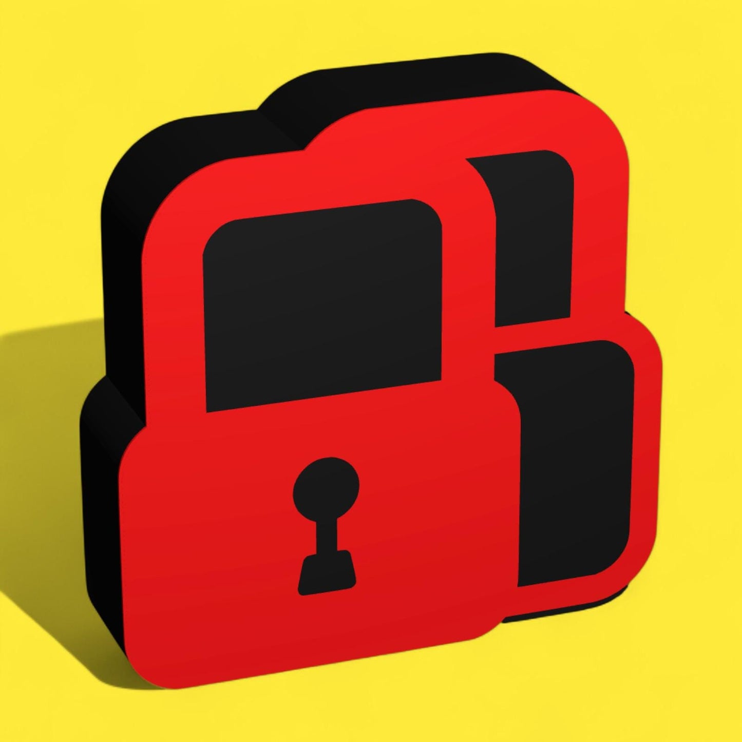 Warnleuchte Abgeschlossen Rot Auto LED Lampe - Leuchtbox