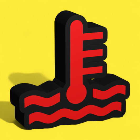 Warnleuchte Kühlmitteltemperatur Rot Auto LED Lampe - Leuchtbox