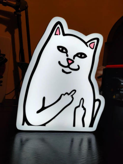 Tier Katze Mittelfinger Lampe