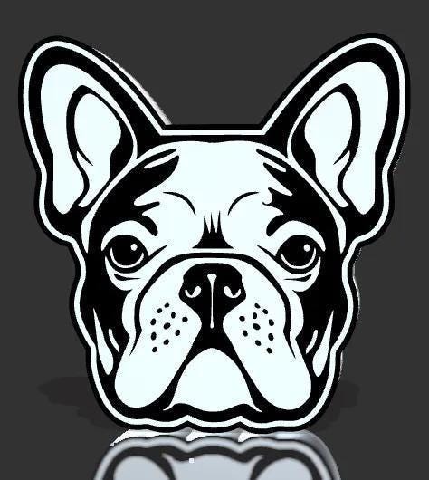 Tier Hund Französische Bulldogge Lampe