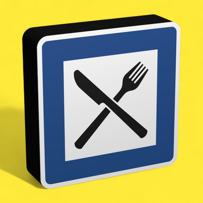 Autobahngasthaus - Verkehrszeichen / Verkehrsschild / Warnzeichen Auto LED Lampe - Leuchtbox