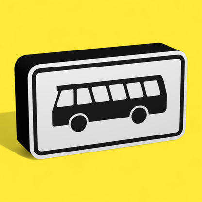 Bus - Verkehrszeichen / Verkehrsschild / Warnzeichen Auto LED Lampe - Leuchtbox