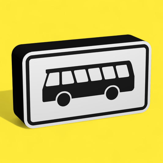 Bus - Verkehrszeichen / Verkehrsschild / Warnzeichen Auto LED Lampe - Leuchtbox