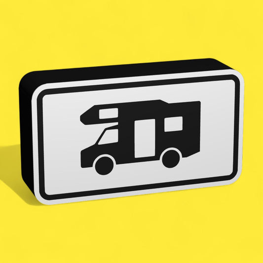 Wohnmobil - Verkehrszeichen / Verkehrsschild / Warnzeichen Auto LED Lampe - Leuchtbox