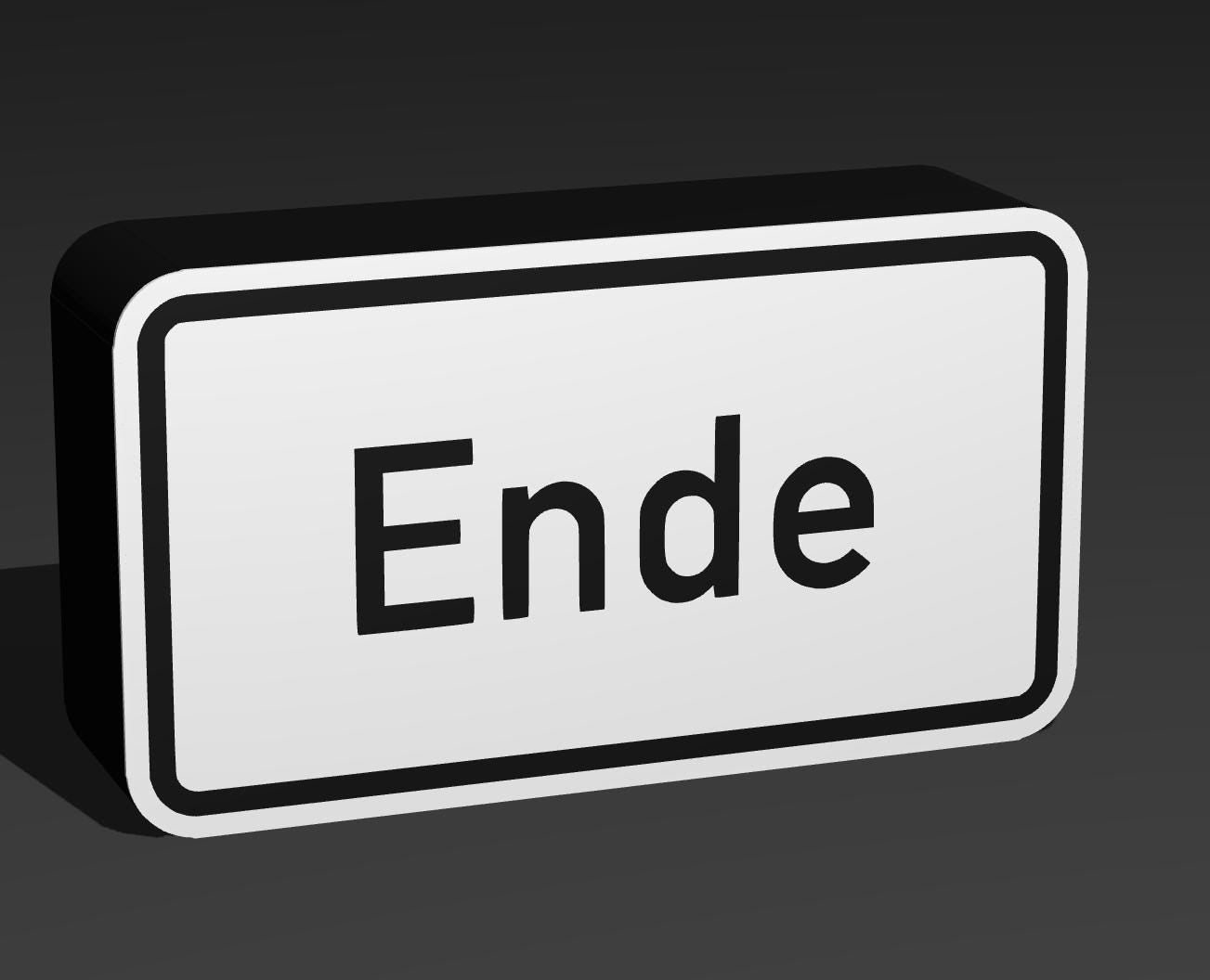 Ende - Verkehrszeichen / Verkehrsschild / Warnzeichen Auto LED Lampe - Leuchtbox