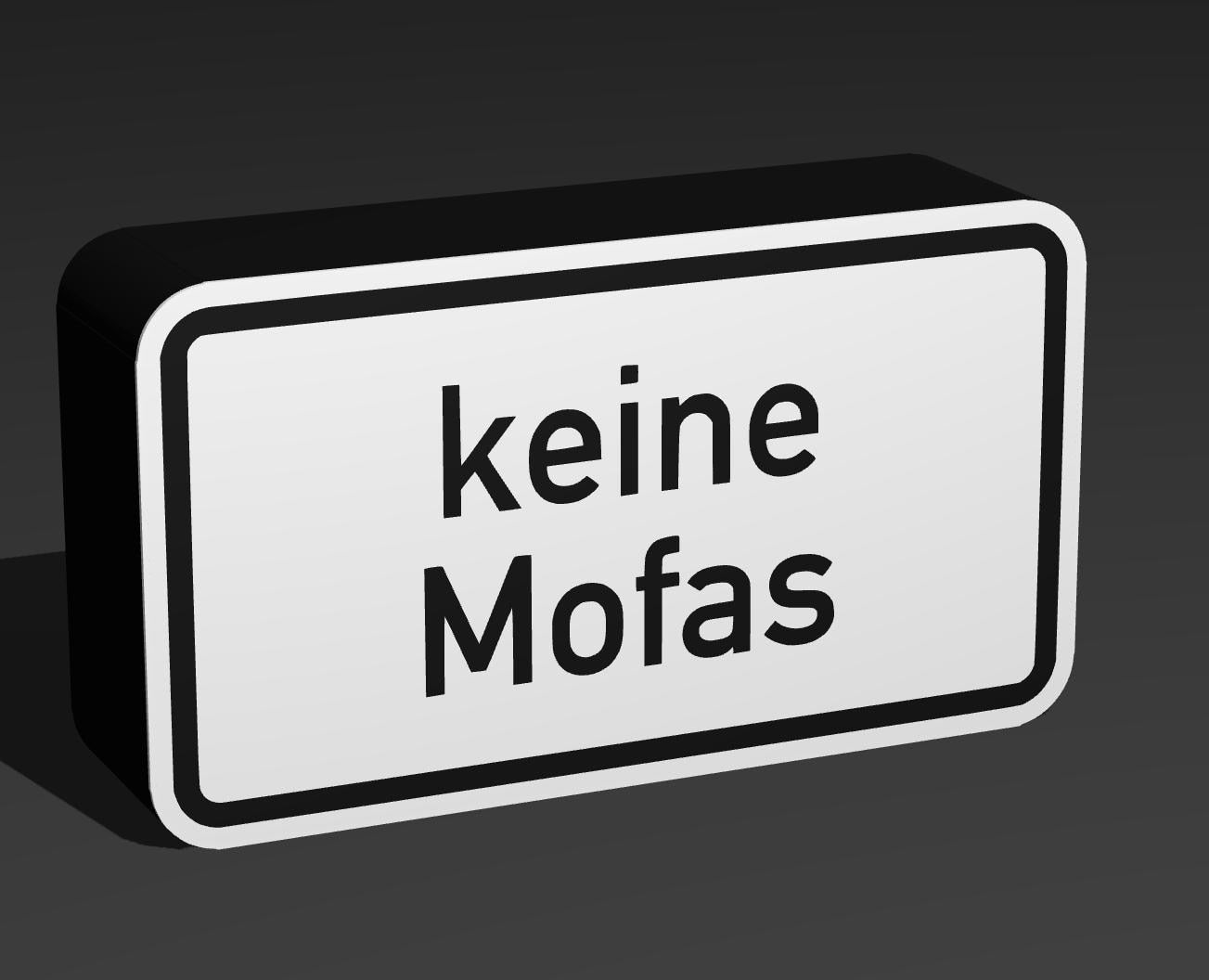 Keine Mofas - Verkehrszeichen / Verkehrsschild / Warnzeichen Auto LED Lampe - Leuchtbox