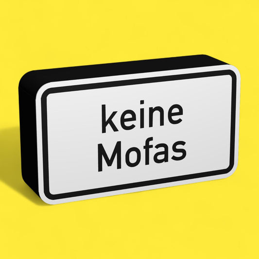 Keine Mofas - Verkehrszeichen / Verkehrsschild / Warnzeichen Auto LED Lampe - Leuchtbox