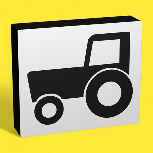 Traktor - Verkehrszeichen / Verkehrsschild / Warnzeichen Auto LED Lampe - Leuchtbox