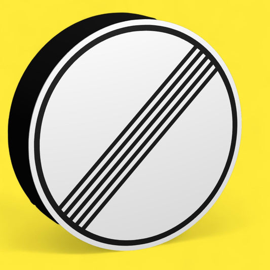 Unbegrenzt Geschwindigkeitsbegrenzung - Verkehrszeichen / Verkehrsschild / Warnzeichen Auto LED Lampe - Leuchtbox