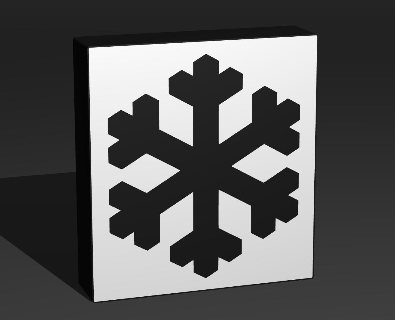 Sinnbild Schnee- oder Eisglätte - Verkehrszeichen / Verkehrsschild / Warnzeichen Auto LED Lampe - Leuchtbox