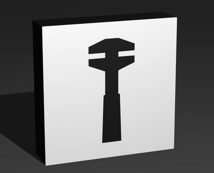 Werkstatt - Verkehrszeichen / Verkehrsschild / Warnzeichen Auto LED Lampe - Leuchtbox