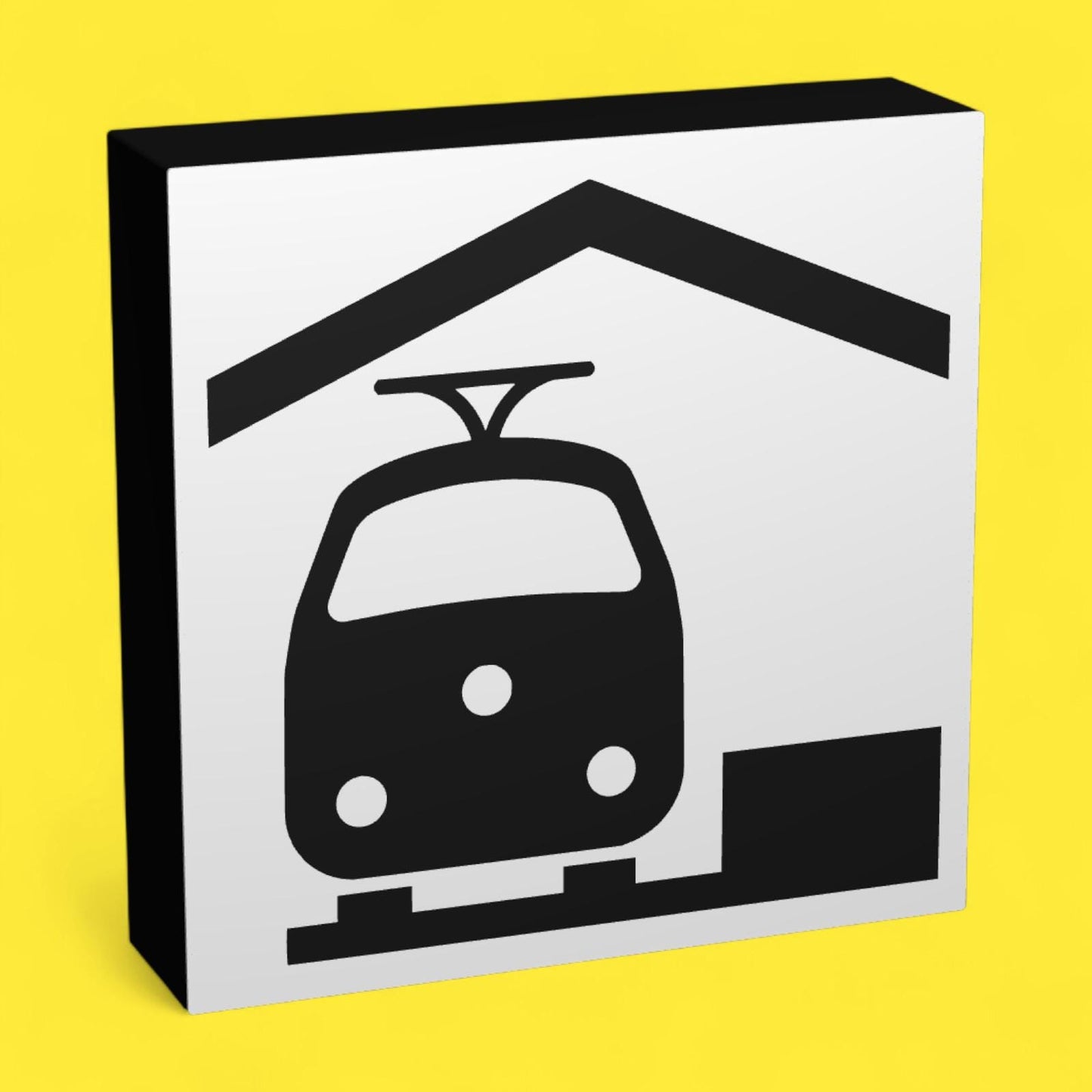 Bahnnof - Verkehrszeichen / Verkehrsschild / Warnzeichen Auto LED Lampe - Leuchtbox