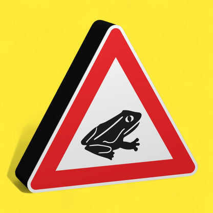Amphibienwanderung - Verkehrszeichen / Verkehrsschild / Warnzeichen Auto LED Lampe - Leuchtbox