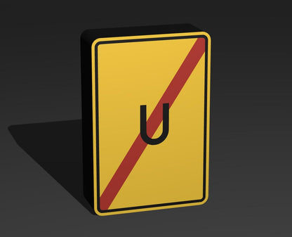 Ende der Umleitung - Verkehrszeichen / Verkehrsschild / Warnzeichen Auto LED Lampe - Leuchtbox