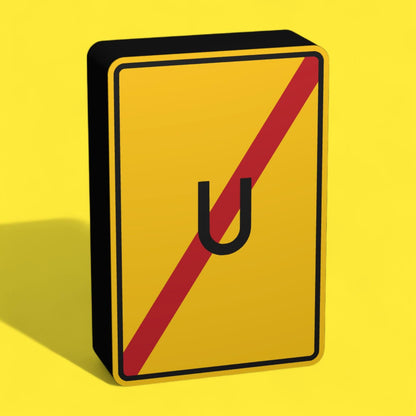 Ende der Umleitung - Verkehrszeichen / Verkehrsschild / Warnzeichen Auto LED Lampe - Leuchtbox