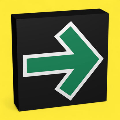 Grünpfeil - Verkehrszeichen / Verkehrsschild / Warnzeichen Auto LED Lampe - Leuchtbox