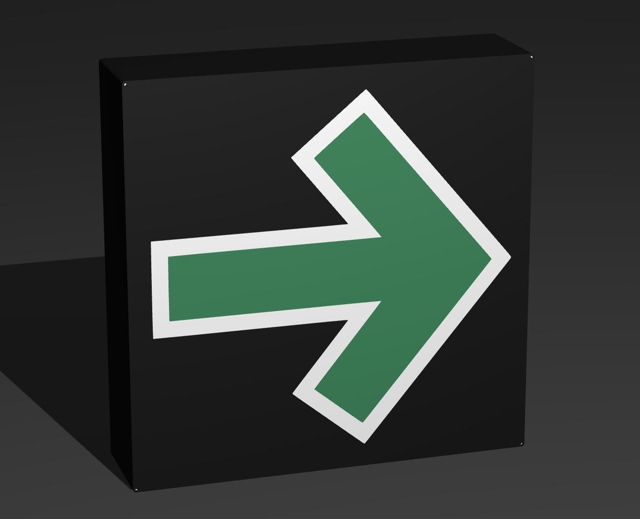 Grünpfeil - Verkehrszeichen / Verkehrsschild / Warnzeichen Auto LED Lampe - Leuchtbox