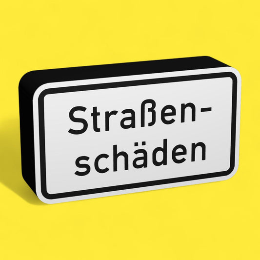Straßenschäden - Verkehrszeichen / Verkehrsschild / Warnzeichen Auto LED Lampe - Leuchtbox