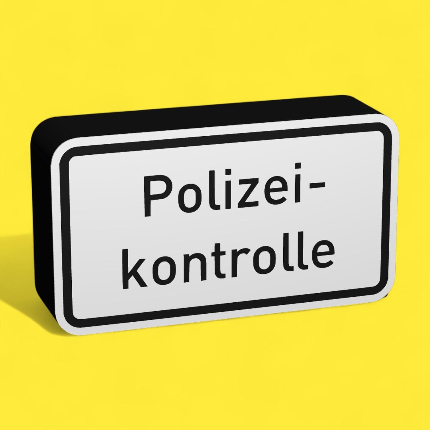 Polizeikontrolle - Verkehrszeichen / Verkehrsschild / Warnzeichen Auto LED Lampe - Leuchtbox