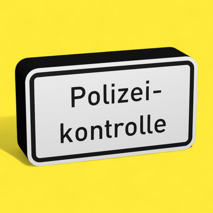 Polizeikontrolle - Verkehrszeichen / Verkehrsschild / Warnzeichen Auto LED Lampe - Leuchtbox