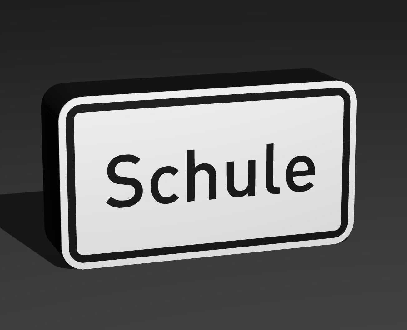 Schule - Verkehrszeichen / Verkehrsschild / Warnzeichen Auto LED Lampe - Leuchtbox