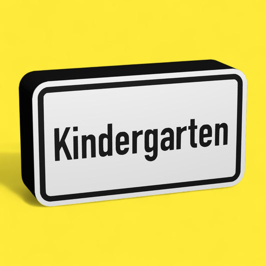 Kindergarten - Verkehrszeichen / Verkehrsschild / Warnzeichen Auto LED Lampe - Leuchtbox