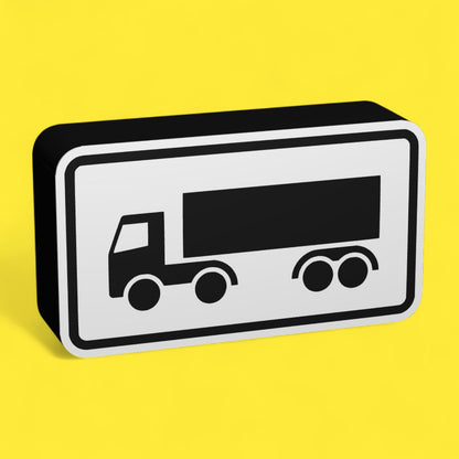 Sattelkraftfahrzeuge - Verkehrszeichen / Verkehrsschild / Warnzeichen Auto LED Lampe - Leuchtbox