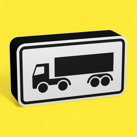 Sattelkraftfahrzeuge - Verkehrszeichen / Verkehrsschild / Warnzeichen Auto LED Lampe - Leuchtbox