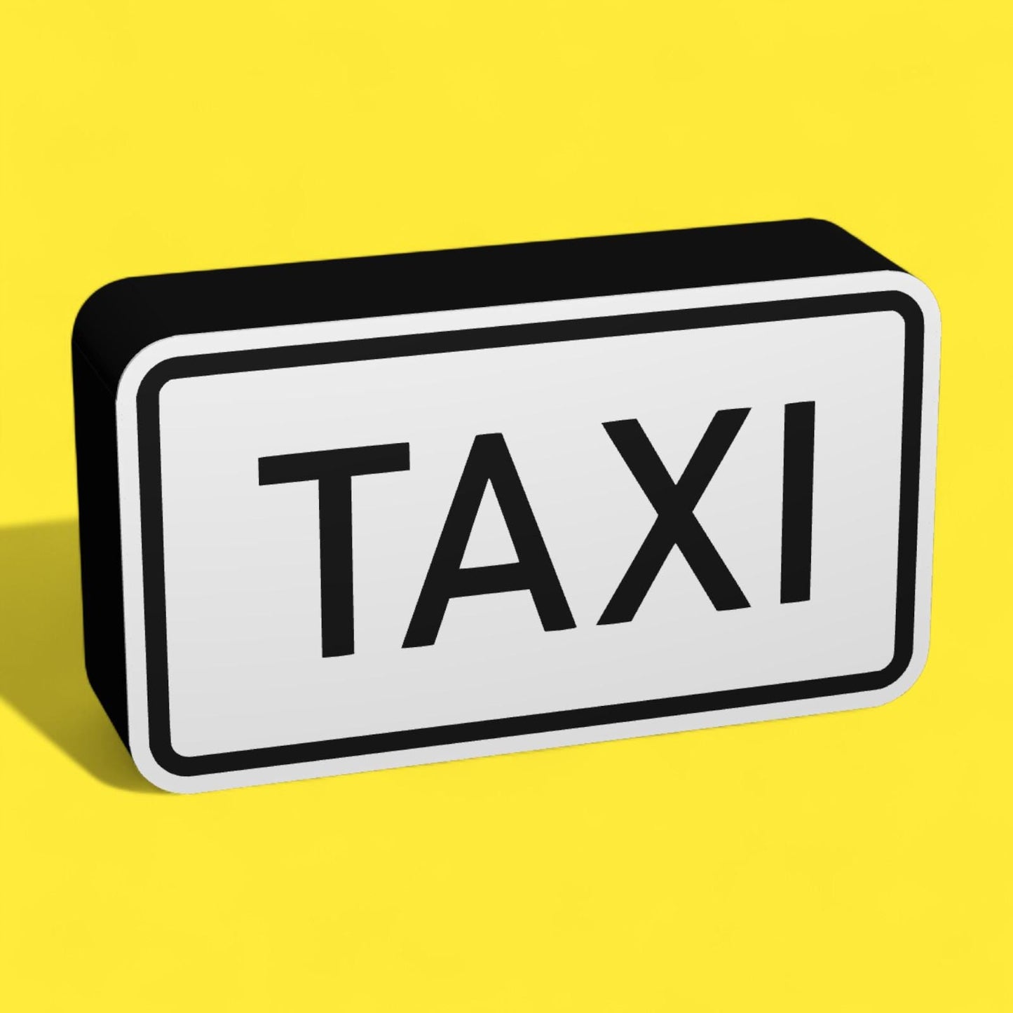 Taxi - Verkehrszeichen / Verkehrsschild / Warnzeichen Auto LED Lampe - Leuchtbox