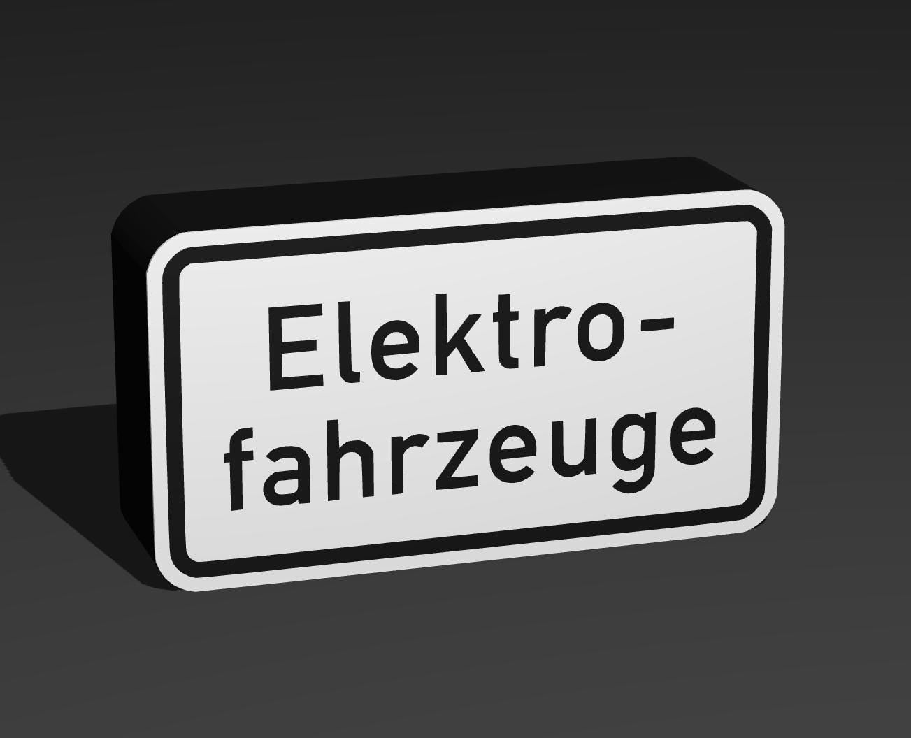 Elektrofahrzeuge - Verkehrszeichen / Verkehrsschild / Warnzeichen Auto LED Lampe - Leuchtbox