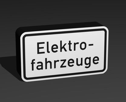 Elektrofahrzeuge - Verkehrszeichen / Verkehrsschild / Warnzeichen Auto LED Lampe - Leuchtbox