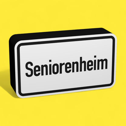 Seniorenheim - Verkehrszeichen / Verkehrsschild / Warnzeichen Auto LED Lampe - Leuchtbox